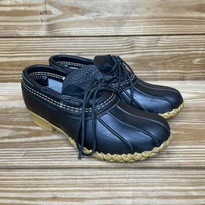 LLBean Low Leather Rubber Duck Boots